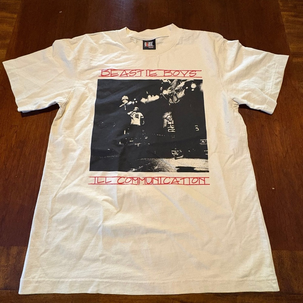 Beastie Boys Ill Communication Tee Small White Front/Back Graphic Giant Vintage